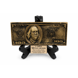 STATUETKA 100 DOLARÓW NA 50 URODZINY