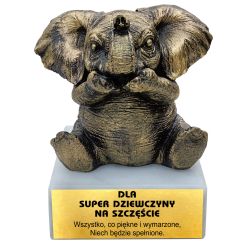 DUŻY SŁONIK NA SZCZĘŚCIE DLA DZIEWCZYNY