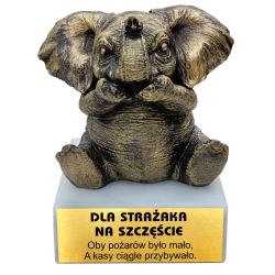 DUŻY SŁONIK NA SZCZĘŚCIE DLA STRAŻAKA