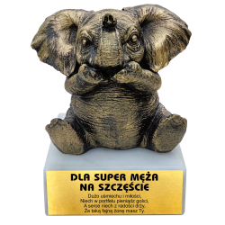 DUŻY SŁONIK NA SZCZĘŚCIE DLA SUPER MĘŻA