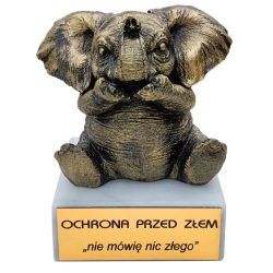 FIGURKA MĄDRY SŁOŃ "NIE MÓWIĘ NIC ZŁEGO"