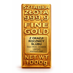 SZTABKA ZŁOTA NA ROCZNICĘ ŚLUBU