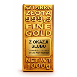 SZTABKA ZŁOTA NA ŚLUB