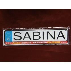 SABINA - TABLICZKA